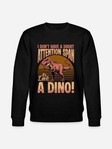 Dinosaur T-Rex kids - Stanley/Stella CHANGER Unisex Organic Sweatshirt - black