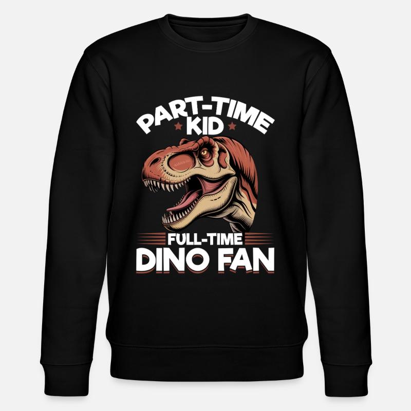Dinosaur T-Rex kids - Stanley/Stella CHANGER Unisex Organic Sweatshirt - black