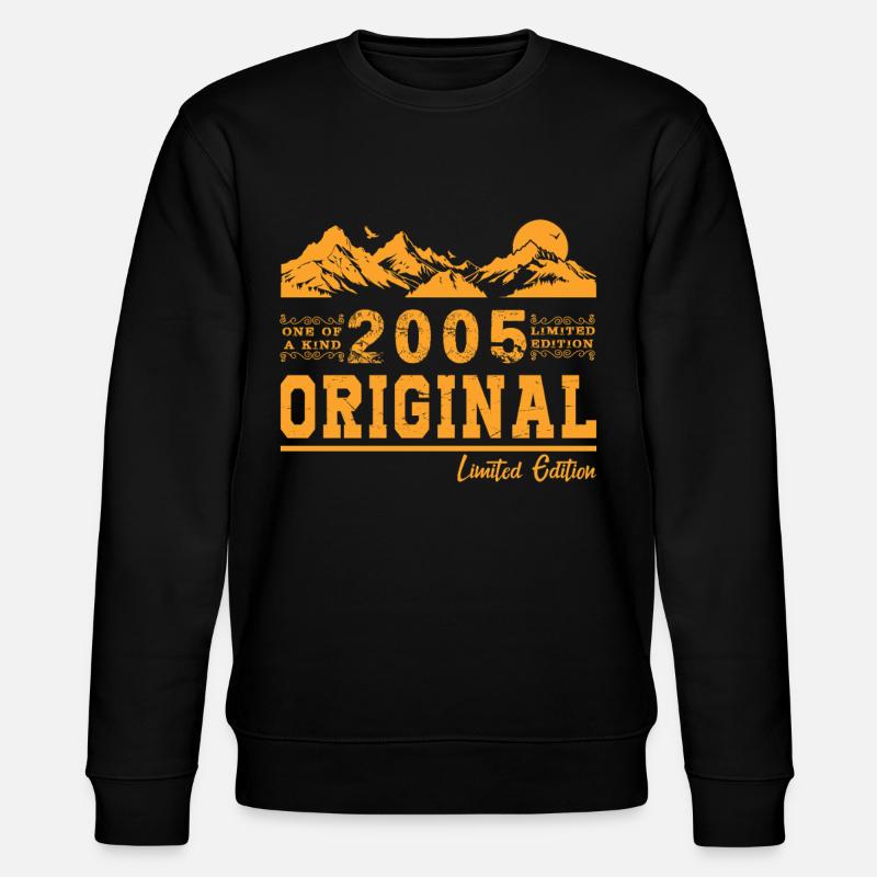 2005 Vintage Born 2005 Vintage Geburtstagsgeschenk - Stanley/Stella Unisex Bio-Sweatshirt CHANGER - Schwarz