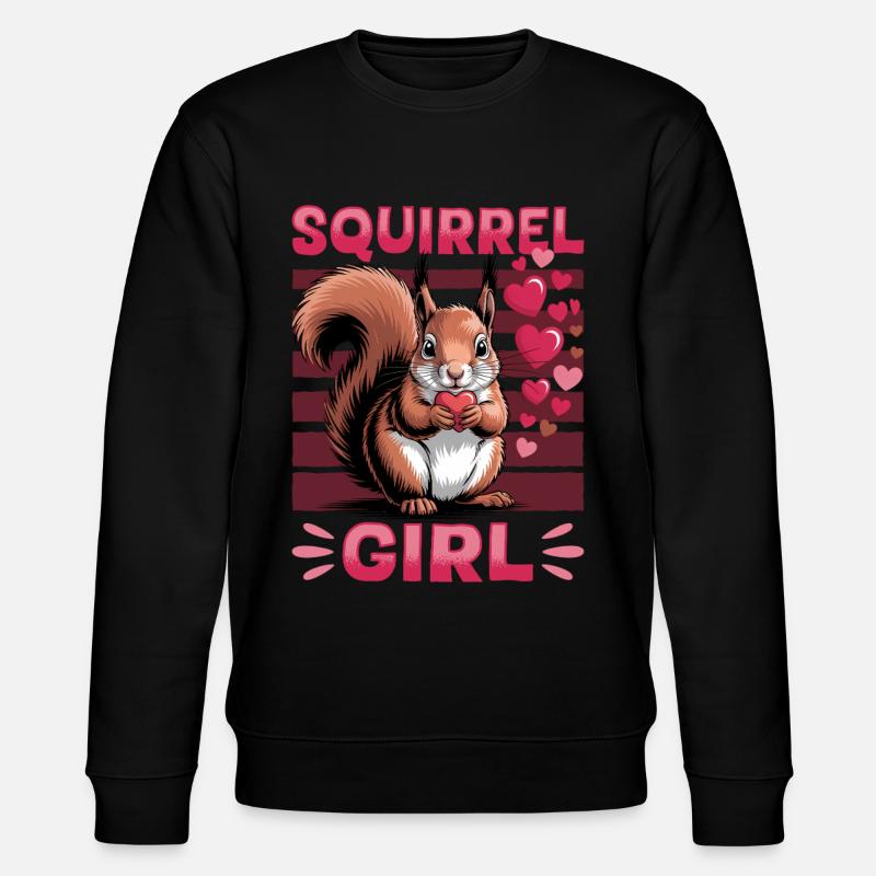 Squirrel funny Animal - Stanley/Stella CHANGER Unisex Organic Sweatshirt - black