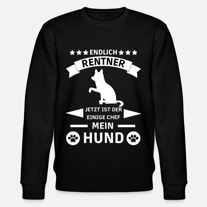 Rentner Hund - Stanley/Stella Unisex Bio-Sweatshirt CHANGER  - Schwarz