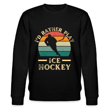 Jouer au hockey sur glace pour les amateurs de hockey sur glace vintage - Sweat bio CHANGER Stanley/Stella Unisexe - noir - Devant - Nik (191cm) & Marisol (170cm)