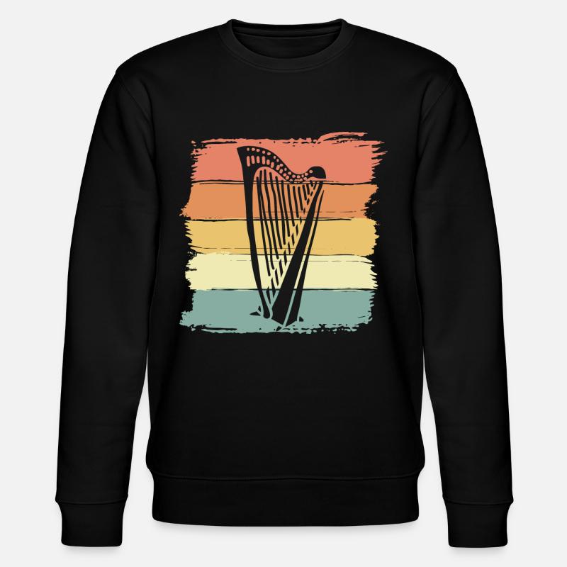 Harp retro - Stanley/Stella CHANGER Unisex Organic Sweatshirt - black