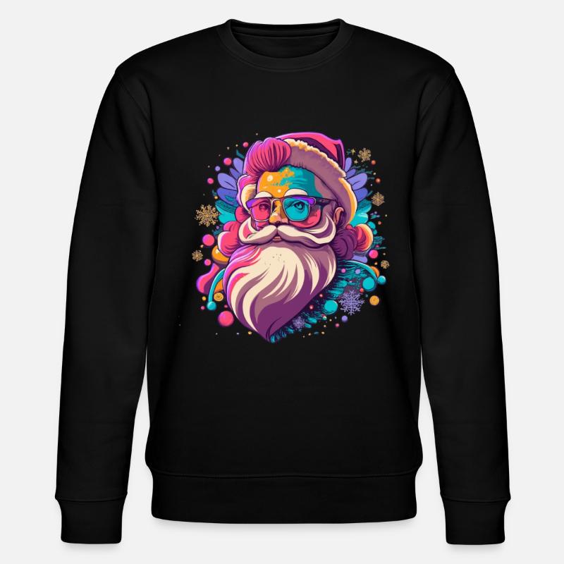 Weihnachtsmann - Stanley/Stella Unisex Bio-Sweatshirt CHANGER  - Schwarz