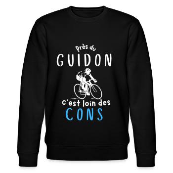 Près du guidon c'est loin des cons cadeau - Sweat bio CHANGER Stanley/Stella Unisexe - noir - Devant - Nik (191cm) & Marisol (170cm)