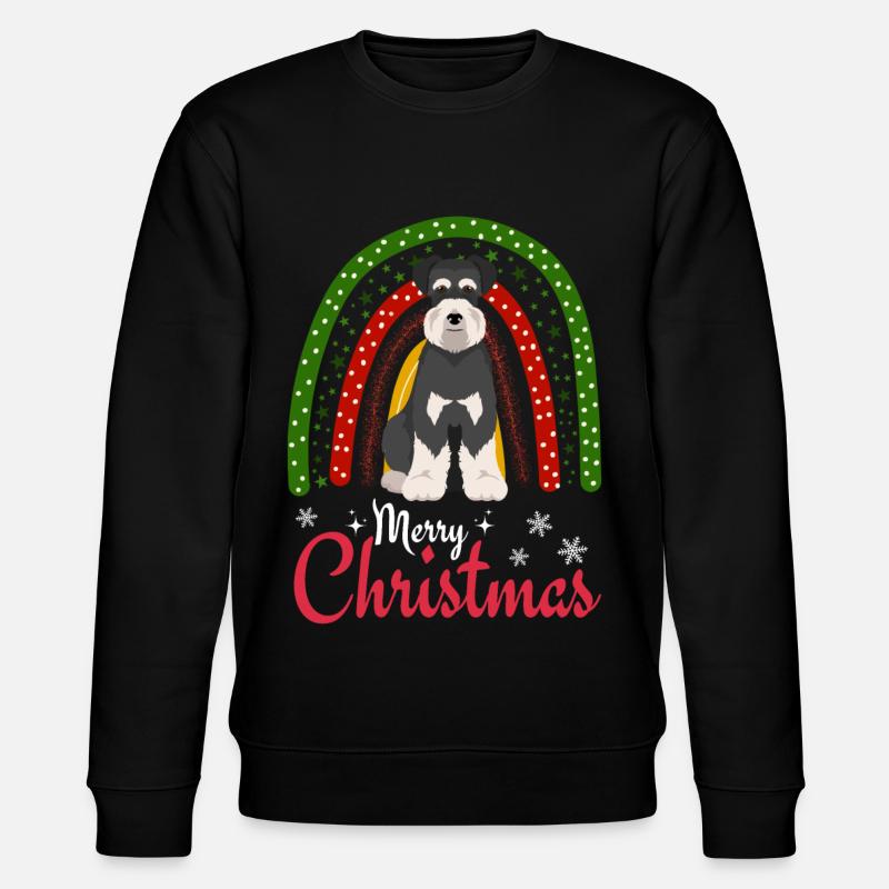 Schnauzer Weihnachten - Stanley/Stella Unisex Bio-Sweatshirt CHANGER - Schwarz