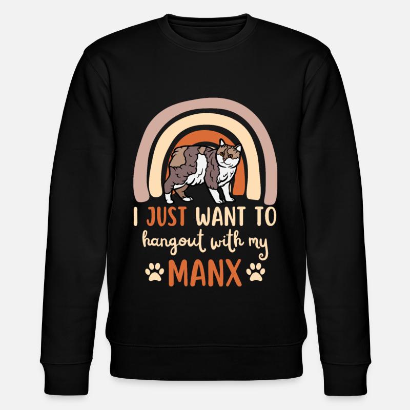 Chat Manx mignon - Sweat bio CHANGER Stanley/Stella Unisexe - noir