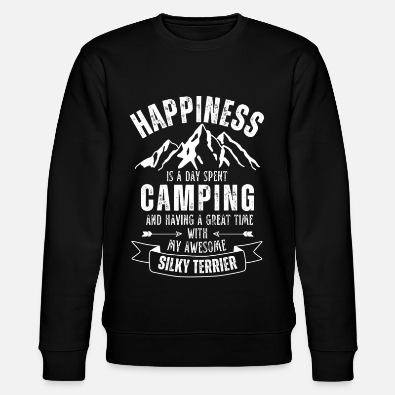 Camping et Silky-Terrier - Sweat bio CHANGER Stanley/Stella Unisexe - noir