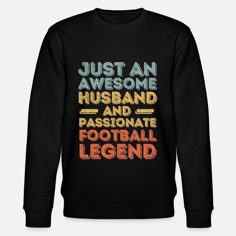 Ehemann Fußball retro - Stanley/Stella Unisex Bio-Sweatshirt CHANGER - Schwarz