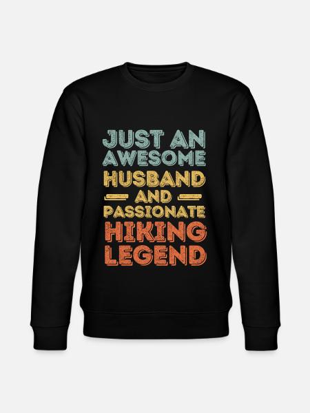 Ehemann Wandern retro - Stanley/Stella Unisex Bio-Sweatshirt CHANGER  - Schwarz