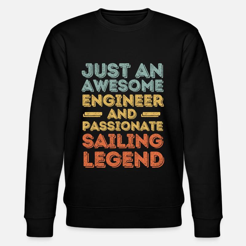 Engineer sailing retro - Stanley/Stella CHANGER Unisex Organic Sweatshirt - black