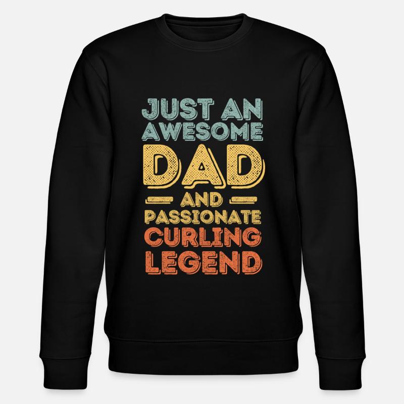 Daddy curling retro - Stanley/Stella CHANGER Unisex Organic Sweatshirt - black
