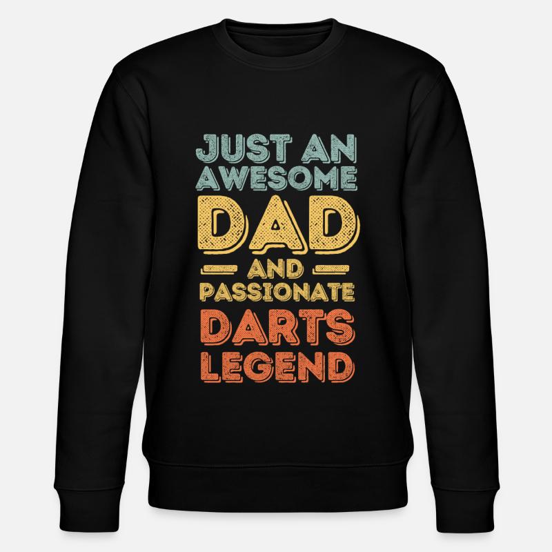 Papa Dart retro - Stanley/Stella Unisex Bio-Sweatshirt CHANGER  - Schwarz
