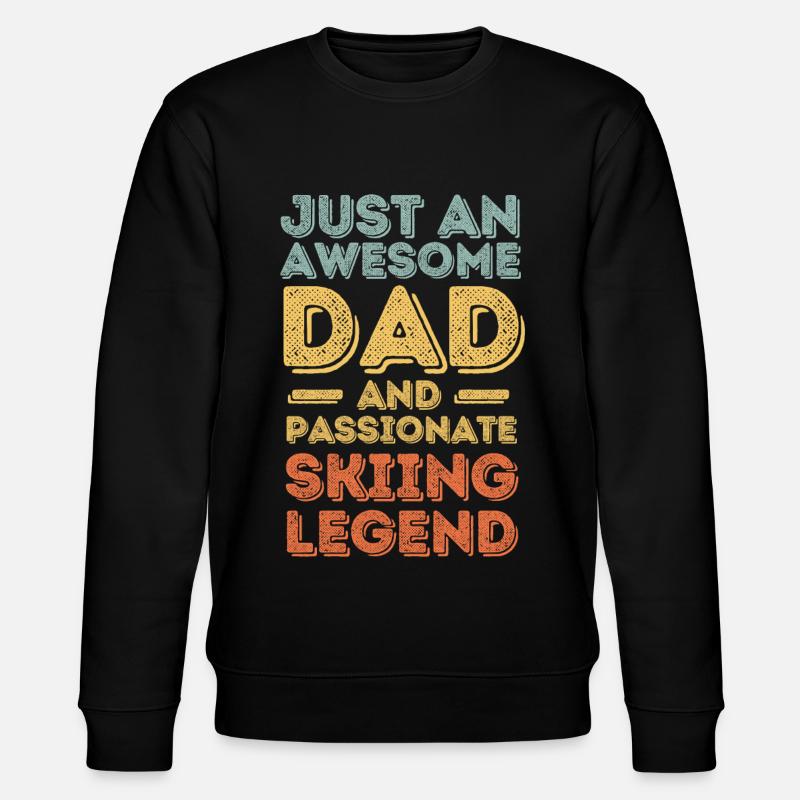 Dad ski retro - Stanley/Stella CHANGER Unisex Organic Sweatshirt - black