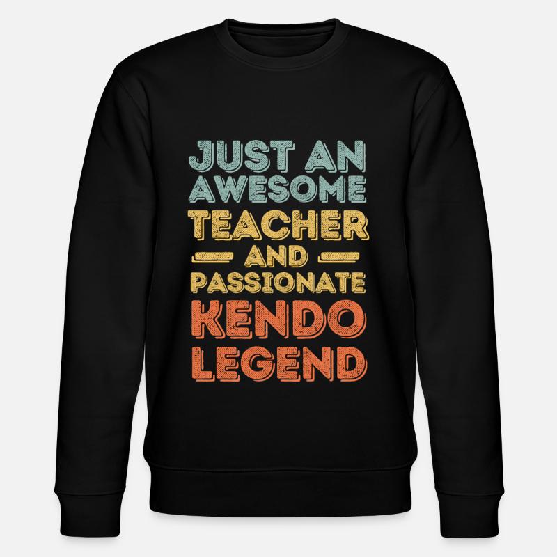 Lehrer Kendo retro - Stanley/Stella Unisex Bio-Sweatshirt CHANGER - Schwarz