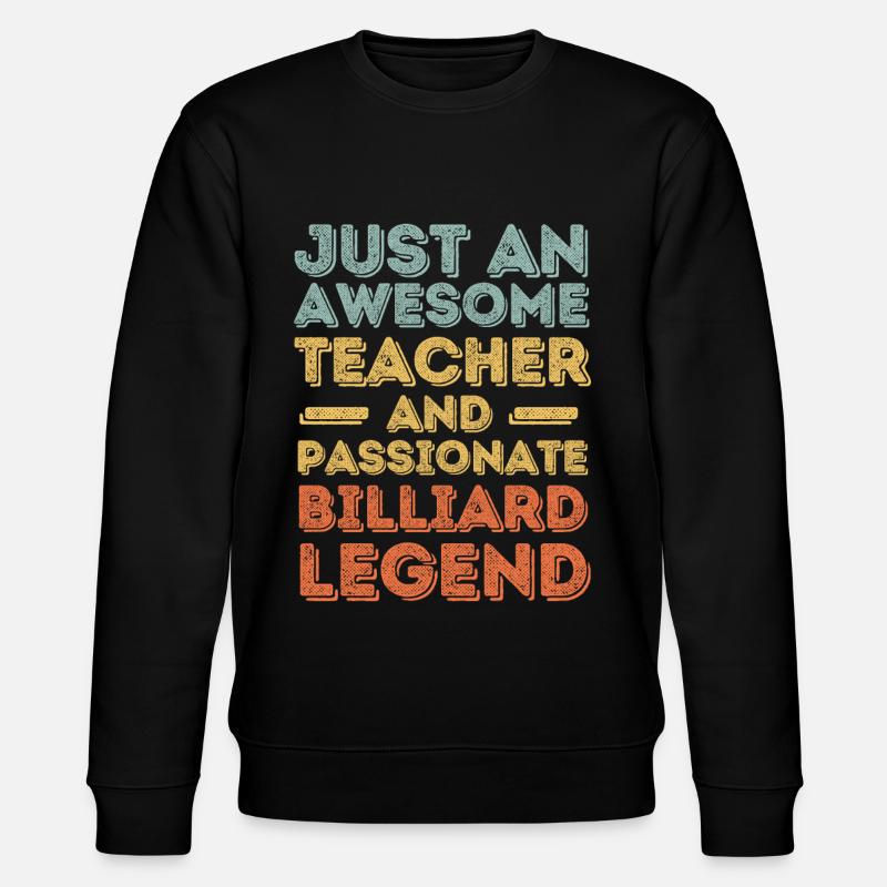 Lehrer Billard retro - Stanley/Stella Unisex Bio-Sweatshirt CHANGER  - Schwarz