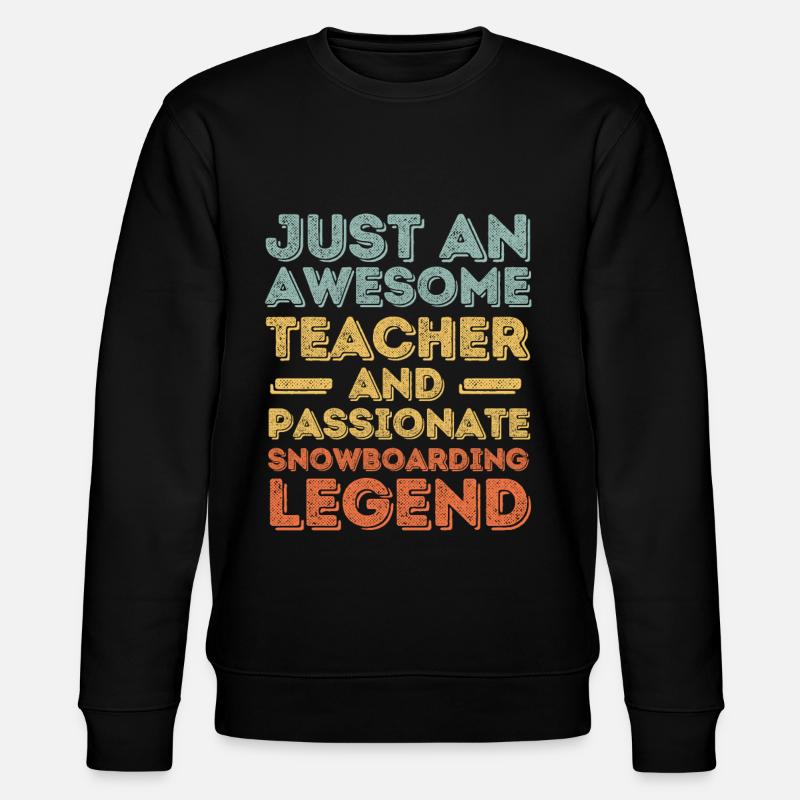 Instructor snowboarding retro - Stanley/Stella CHANGER Unisex Organic Sweatshirt - black