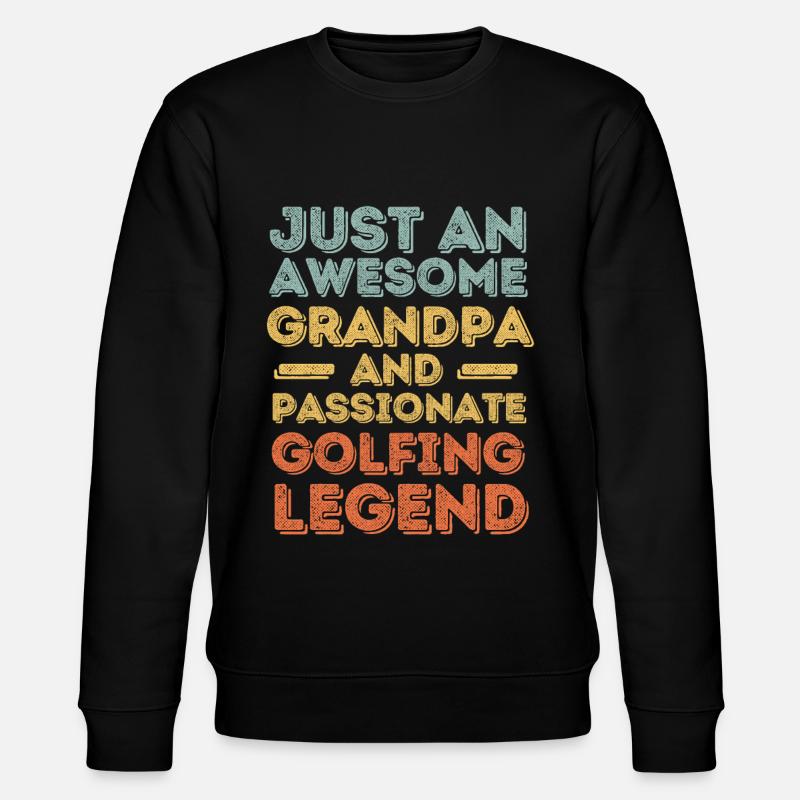 Opa Golfen retro - Stanley/Stella Unisex Bio-Sweatshirt CHANGER  - Schwarz