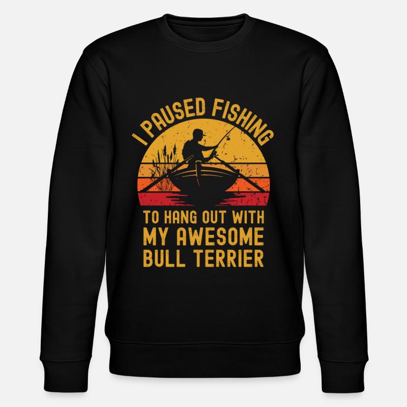 Pêche, pêche et bull terriers - Sweat bio CHANGER Stanley/Stella Unisexe - noir