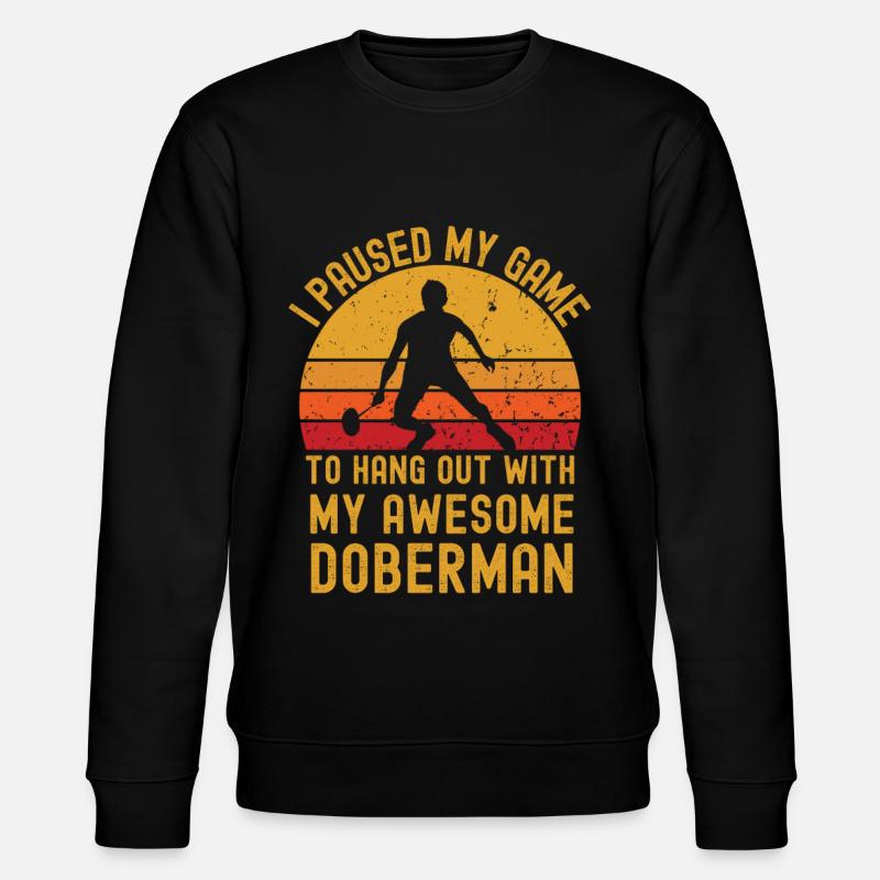 Badminton et Doberman - Sweat bio CHANGER Stanley/Stella Unisexe - noir