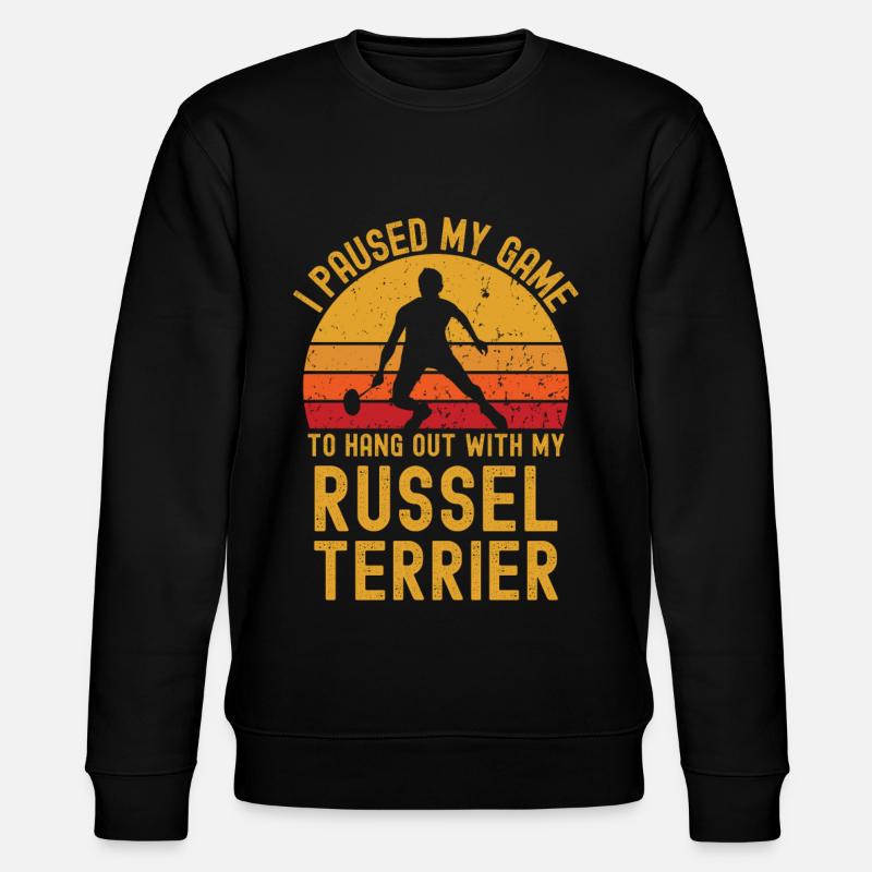 Badminton et Russel Terrier - Sweat bio CHANGER Stanley/Stella Unisexe - noir