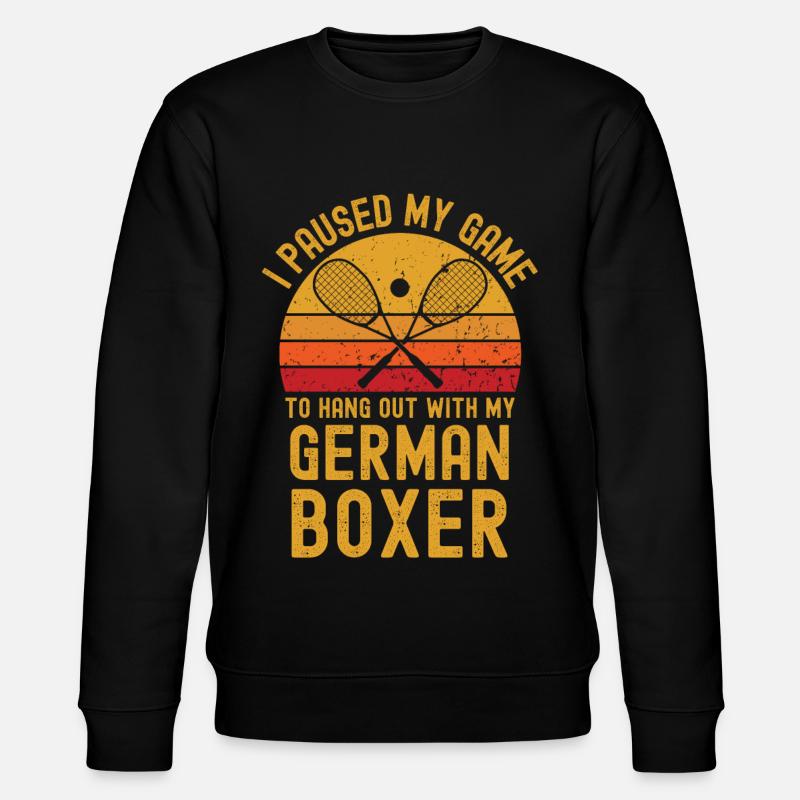 Squash und Deutscher Boxer - Stanley/Stella Unisex Bio-Sweatshirt CHANGER  - Schwarz
