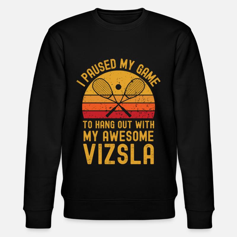 Squash und Vizsla - Stanley/Stella Unisex Bio-Sweatshirt CHANGER  - Schwarz