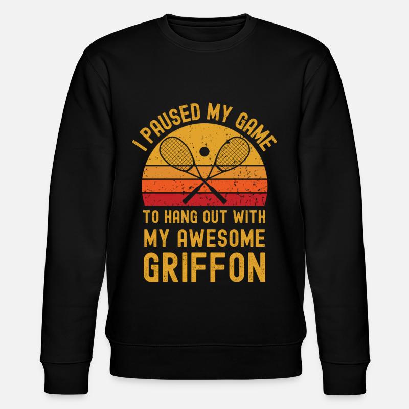 Squash und Griffon - Stanley/Stella Unisex Bio-Sweatshirt CHANGER  - Schwarz