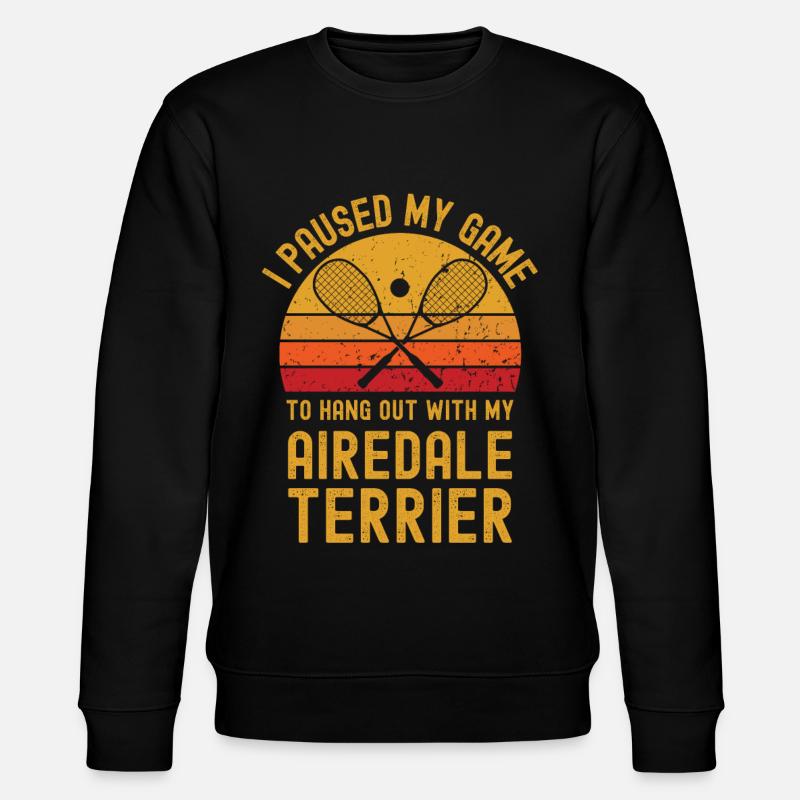 Courge et Airedale Terrier - Sweat bio CHANGER Stanley/Stella Unisexe - noir