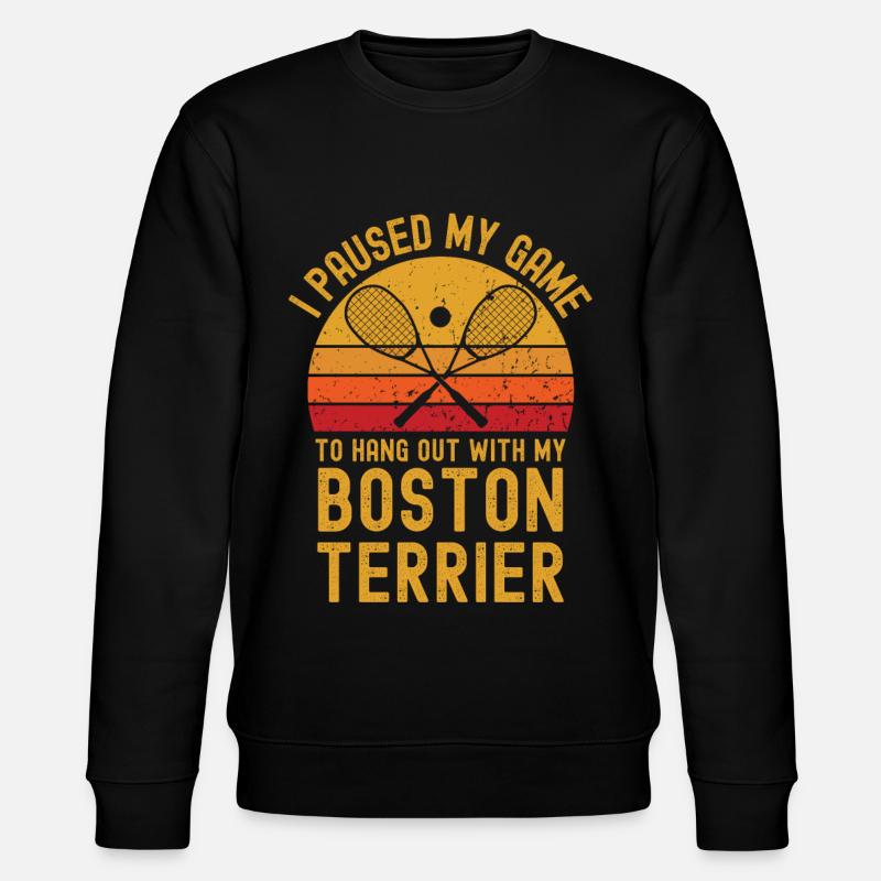 Courge et Boston Terrier - Sweat bio CHANGER Stanley/Stella Unisexe - noir