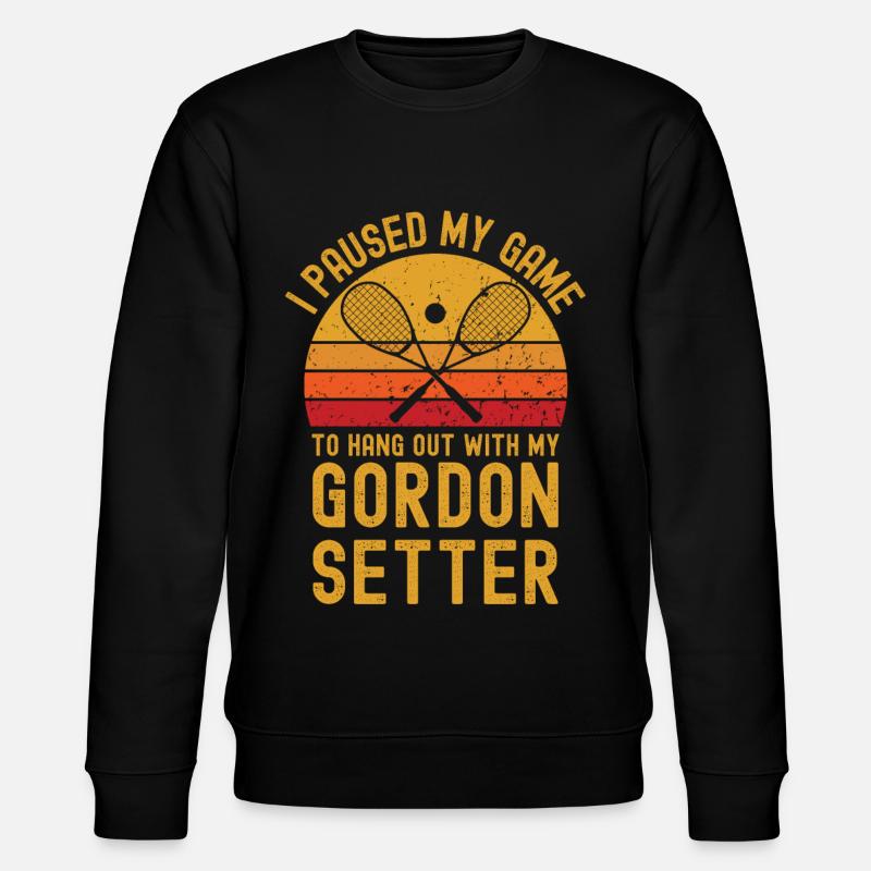 Squash und Gordon Setter - Stanley/Stella Unisex Bio-Sweatshirt CHANGER  - Schwarz