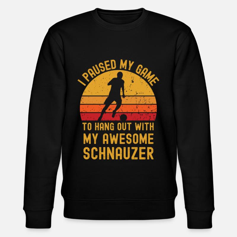 Fußball und Schnauzer - Stanley/Stella Unisex Bio-Sweatshirt CHANGER  - Schwarz