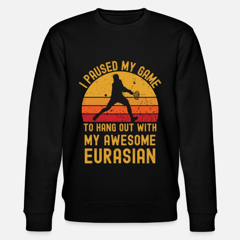 Tennis und Eurasier - Stanley/Stella Unisex Bio-Sweatshirt CHANGER  - Schwarz