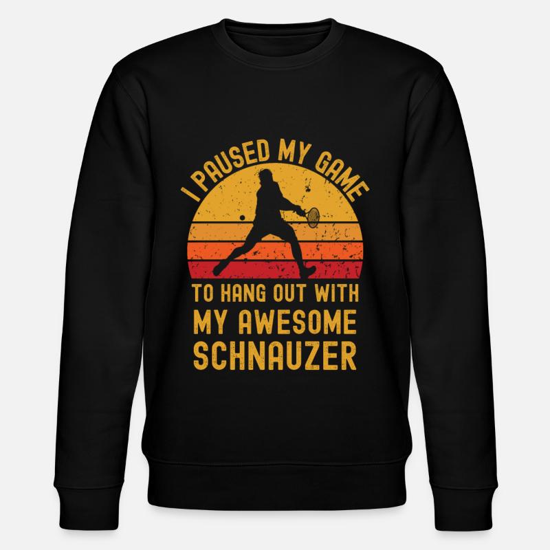 Tennis und Schnauzer - Stanley/Stella Unisex Bio-Sweatshirt CHANGER  - Schwarz