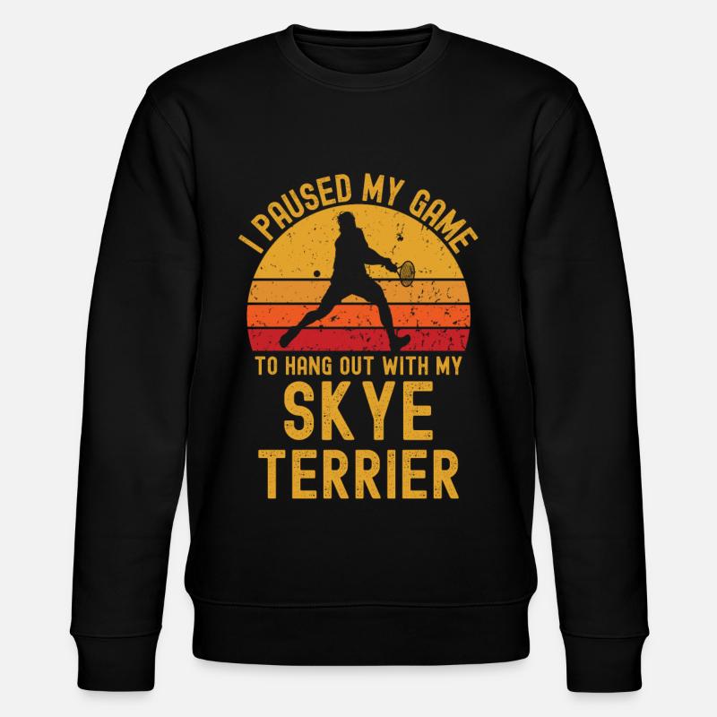 Tennis und Skye-Terrier - Stanley/Stella Unisex Bio-Sweatshirt CHANGER - Schwarz