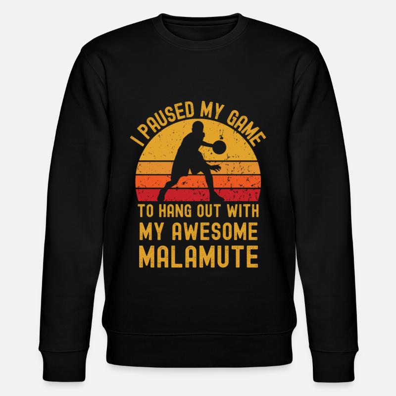Basketball und Malamute - Stanley/Stella Unisex Bio-Sweatshirt CHANGER  - Schwarz