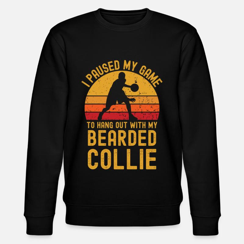 Basketball und Bearded-Collie - Stanley/Stella Unisex Bio-Sweatshirt CHANGER  - Schwarz
