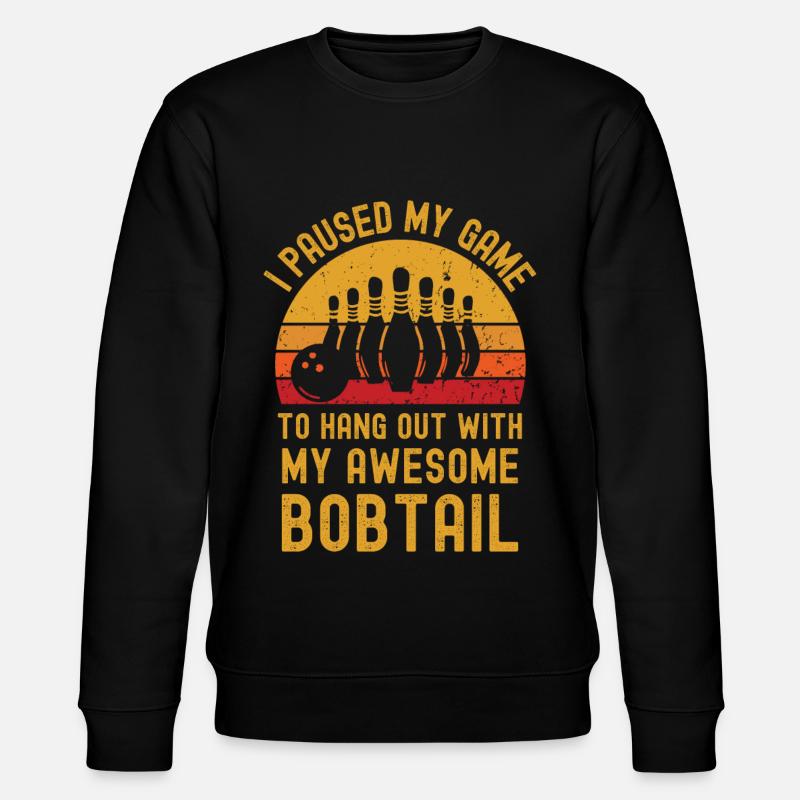 Bowling und Bobtail - Stanley/Stella Unisex Bio-Sweatshirt CHANGER  - Schwarz