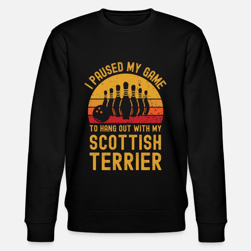 Bowling et Scottish-Terrier - Sweat bio CHANGER Stanley/Stella Unisexe - noir