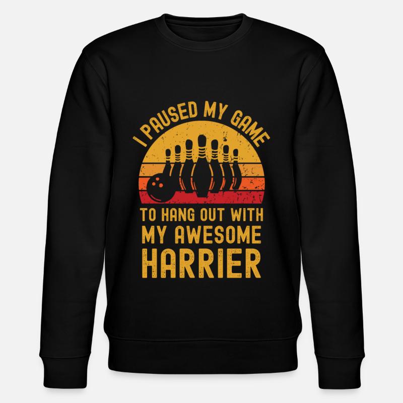 Bowling und Harrier - Stanley/Stella Unisex Bio-Sweatshirt CHANGER  - Schwarz