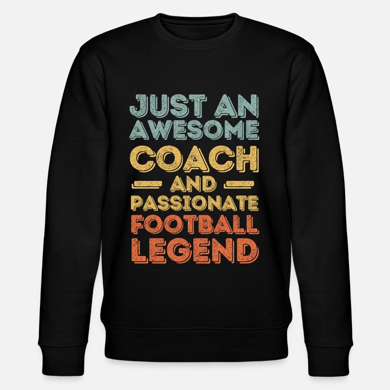 Trainer Fußball retro - Stanley/Stella Unisex Bio-Sweatshirt CHANGER - Schwarz