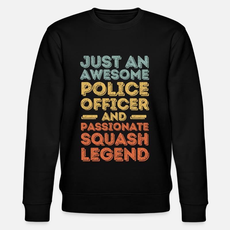 Policeman Squash retro - Stanley/Stella CHANGER Unisex Organic Sweatshirt - black