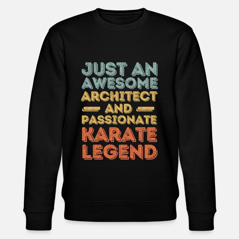 Architekt Karate retro - Stanley/Stella Unisex Bio-Sweatshirt CHANGER  - Schwarz