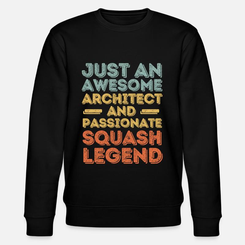 Architekt Squash retro - Stanley/Stella Unisex Bio-Sweatshirt CHANGER  - Schwarz