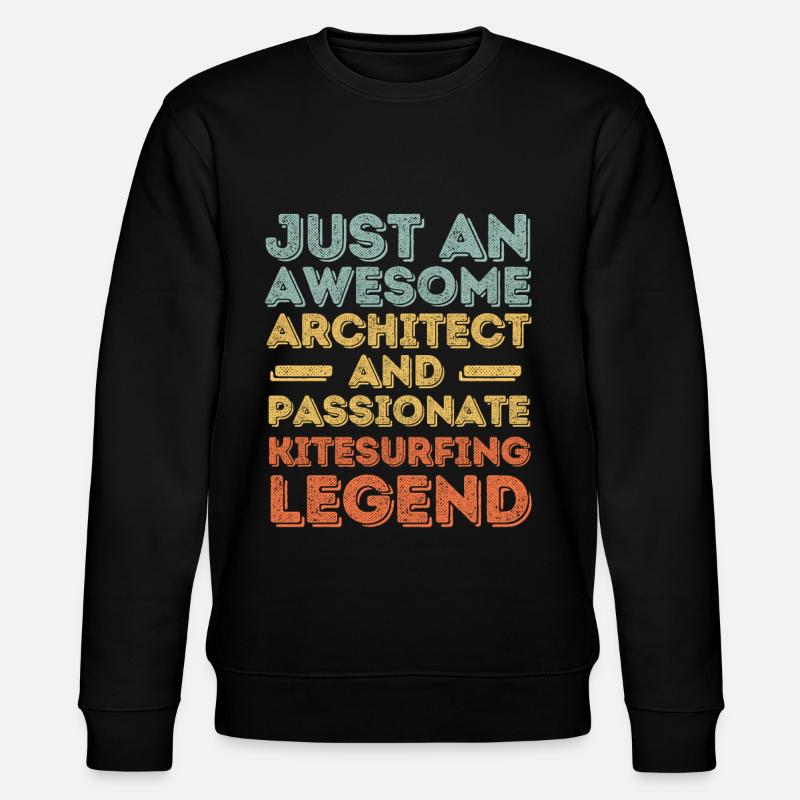 Architecte Kitesurf rétro - Sweat bio CHANGER Stanley/Stella Unisexe - noir