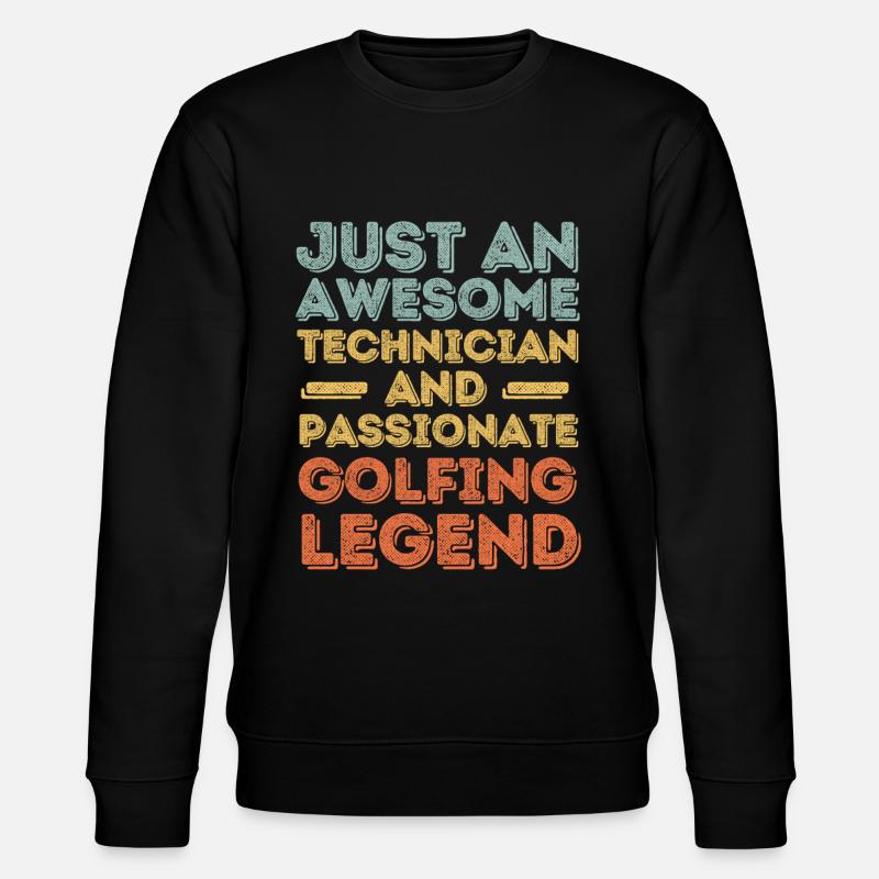 Technicien Golf rétro - Sweat bio CHANGER Stanley/Stella Unisexe - noir