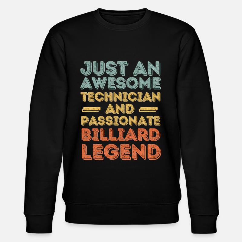 Technician billiards retro - Stanley/Stella CHANGER Unisex Organic Sweatshirt - black