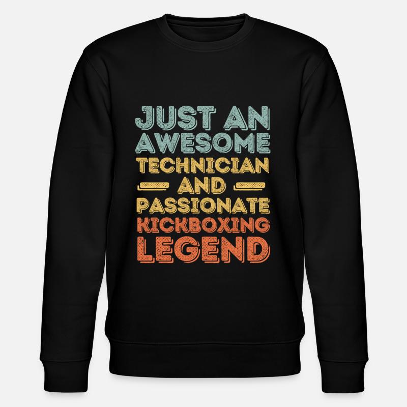 Technicien Kickboxing rétro - Sweat bio CHANGER Stanley/Stella Unisexe - noir