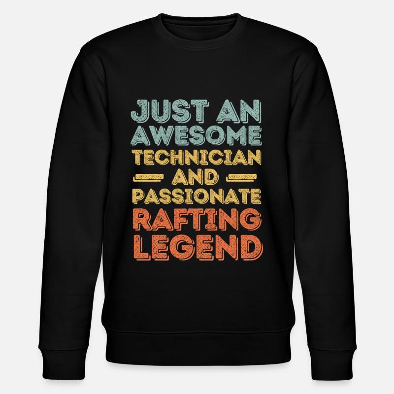 Techniker Rafting retro - Stanley/Stella Unisex Bio-Sweatshirt CHANGER - Schwarz
