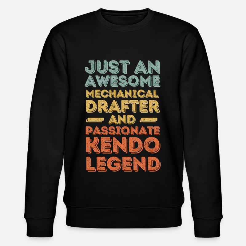 Technischer-Zeichner Kendo retro - Stanley/Stella Unisex Bio-Sweatshirt CHANGER  - Schwarz